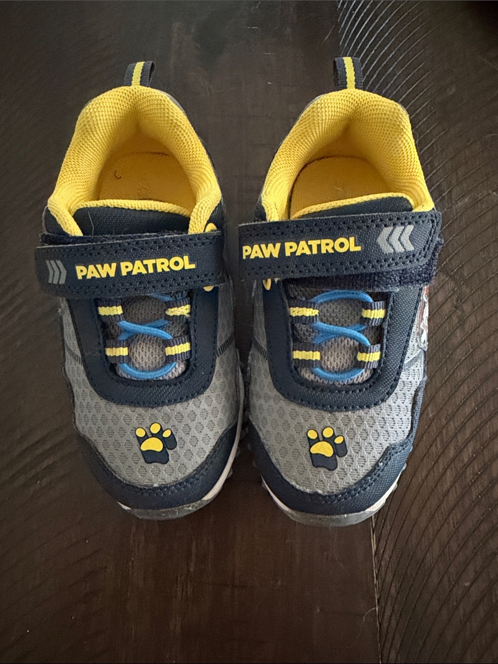 Paw Patrol Gray, Navy and Yellow light up Kids Sneakers
